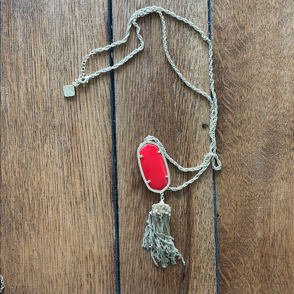 Kendra Scott Elegant Red Pendant Necklace